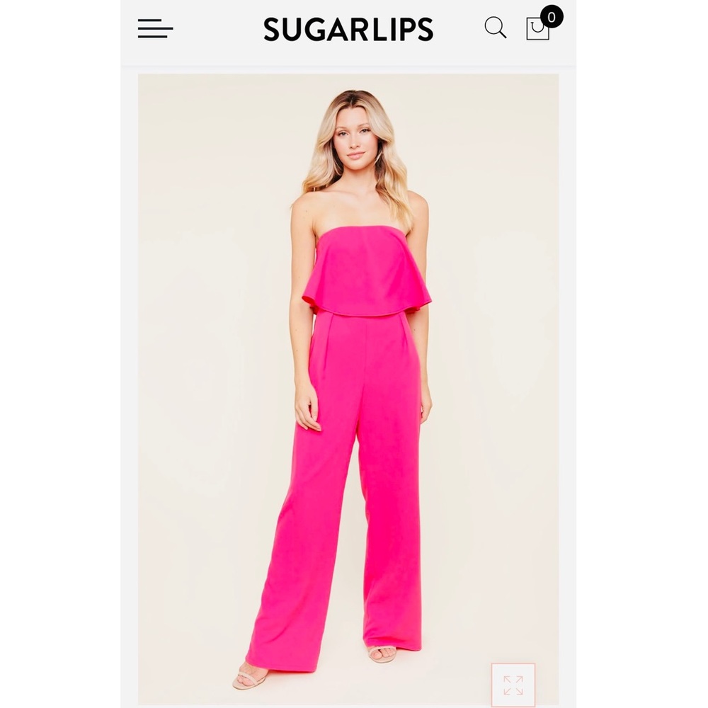 SugarLips Elvie Strapless Popover Jumpsuit